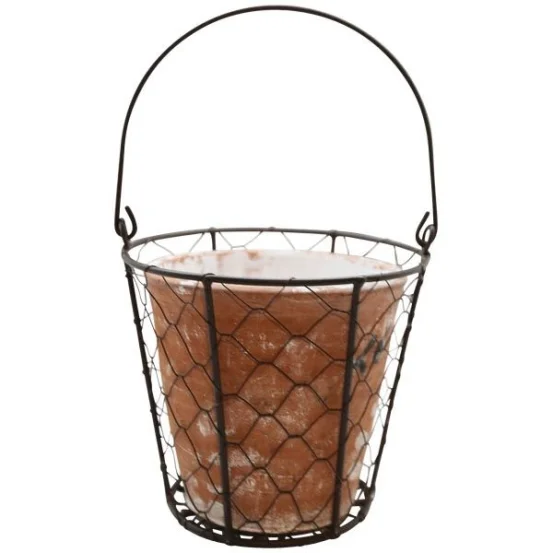 Кашпо з металевою ручкою Valo, 16&times;16&times;16 см