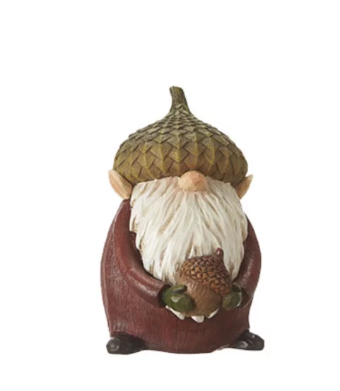 Фігурка домовик з жолудем червоний