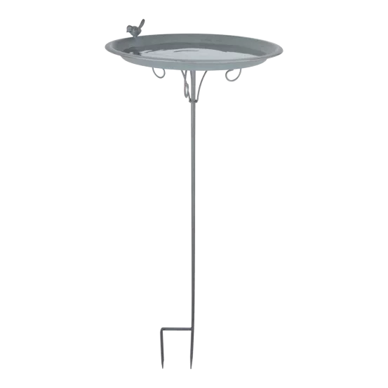 Годівничка для пташок на штекері сіра