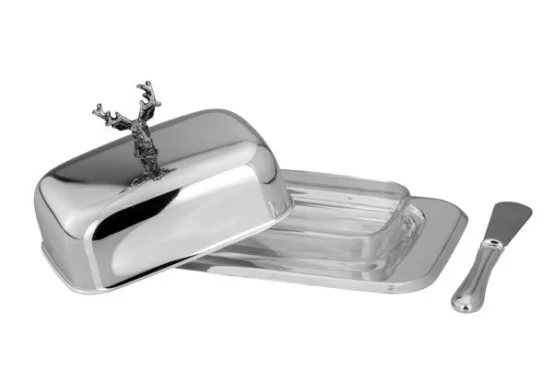 Маслянка зі срібним покриттям, 18&times;13&times;9 см