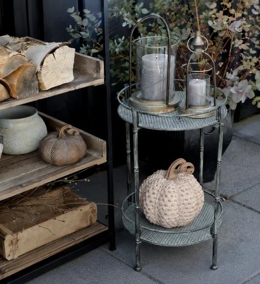 Металева етажерка Antique Zinc, &Oslash;33 &times; 63 см