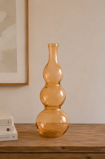 Ваза скляна Orange, 17&times;17&times;48 см