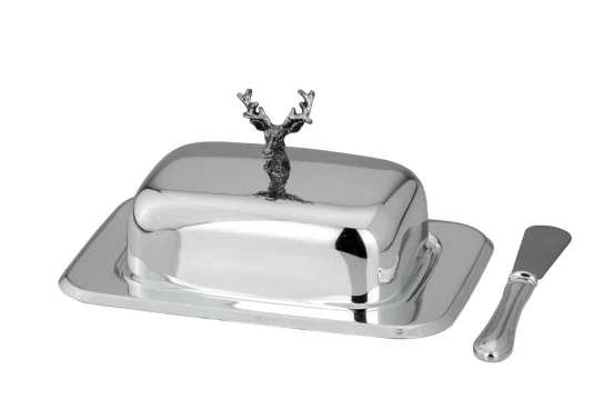 Маслянка зі срібним покриттям, 18&times;13&times;9 см