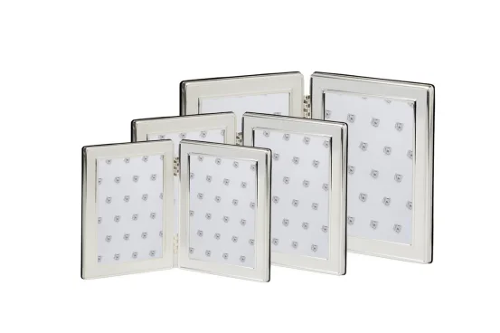 Посрібнена подвійна фоторамка, 9х13 см