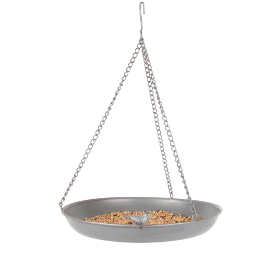 Підвісна годівничка для пташок сіра