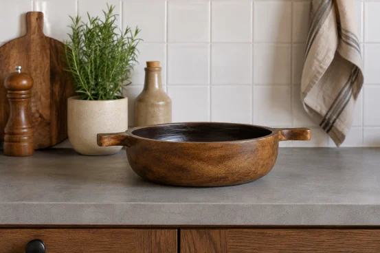 Дерев&rsquo;яна миска з ручками Mango Wood, &Oslash;20 см