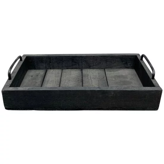 Піднос чорний Bloom, 35x20x8,5 cм