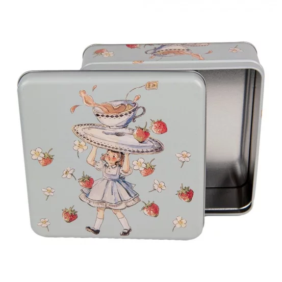 Металева коробка для зберігання, 17×17×6 см