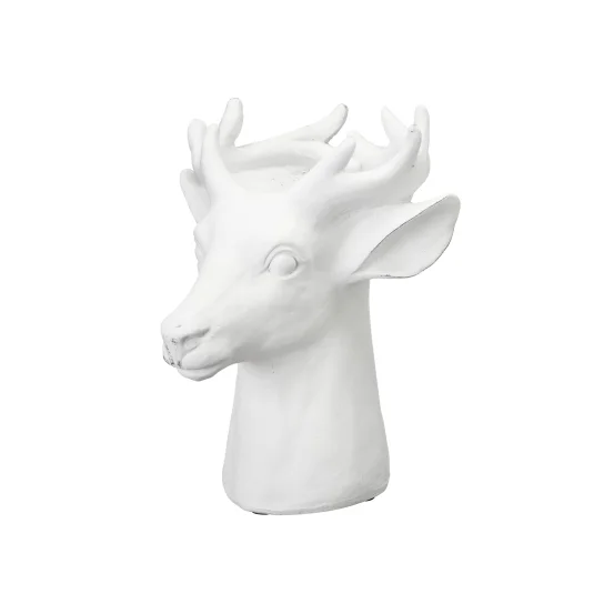 Бюст-кашпо Олень White Matt, 22х30 см