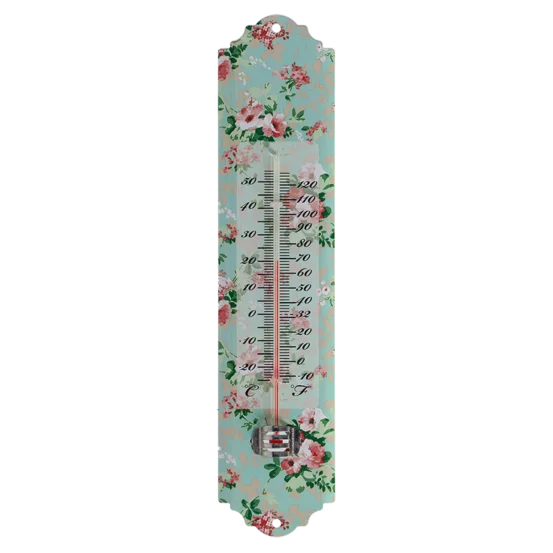 Садовй термометр з квітковим принтом
