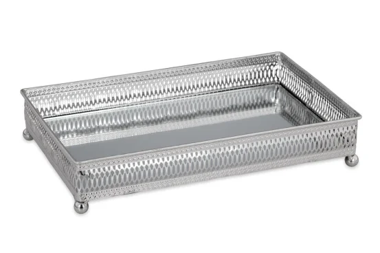 Піднос на ніжках з нікельованим покриттям