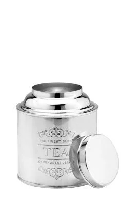 Посріблена банка для чаю з кришкою