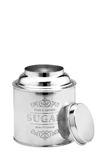Посріблена банка для цукру з кришкою
