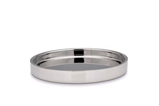 Круглий піднос із нержавіючої сталі, 32 см