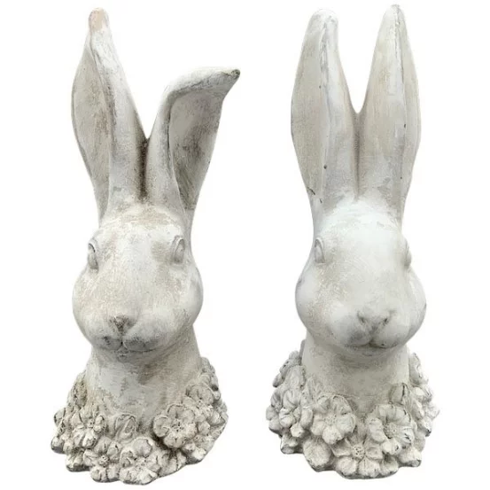 Декор "Голова зайця", 13,5×13,5×30 см