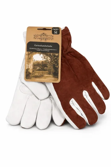 Садові рукавички зі шкіри М