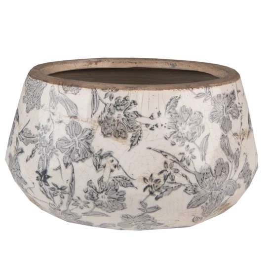 Кашпо для квітів овальне Grey/Beige
