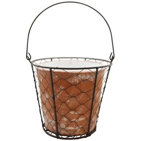 Кашпо з металевою ручкою Valo, 20&times;20&times;18 см