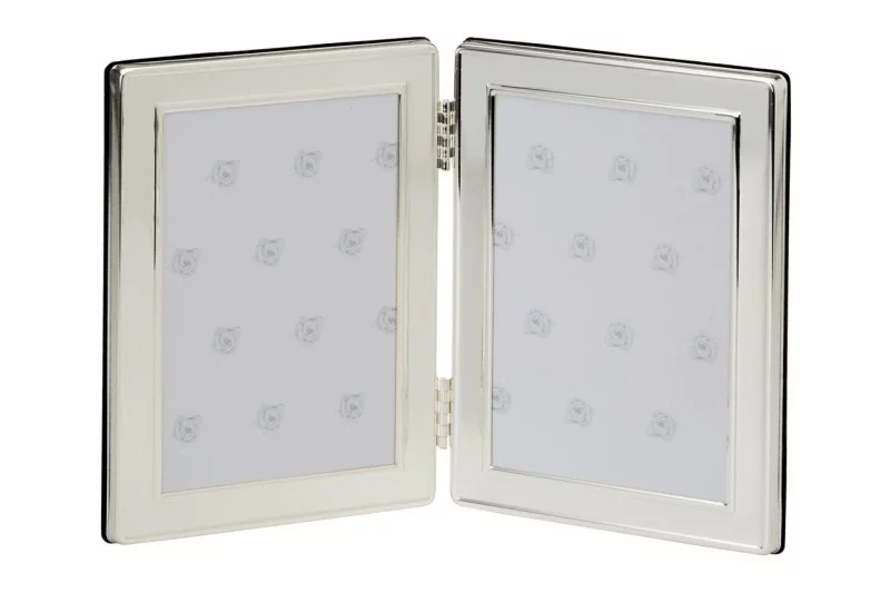 Посрібнена подвійна фоторамка, 13х18 см