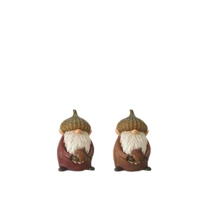 Фігурка домовик з жолудем червоний