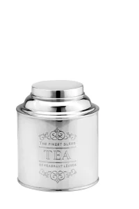 Посріблена банка для чаю з кришкою