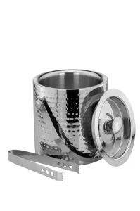 Відерце для льоду з щипцями Hammered з нержавіючої сталі