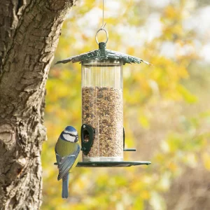 Годівничка для птахів із дахом у формі листка