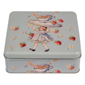 Металева коробка для зберігання, 17×17×6 см