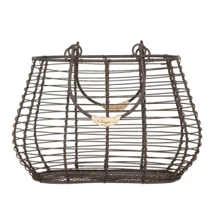 Металевий кошик з ручками, 25*16*17/28 см