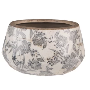 Кашпо для квітів овальне Grey/Beige