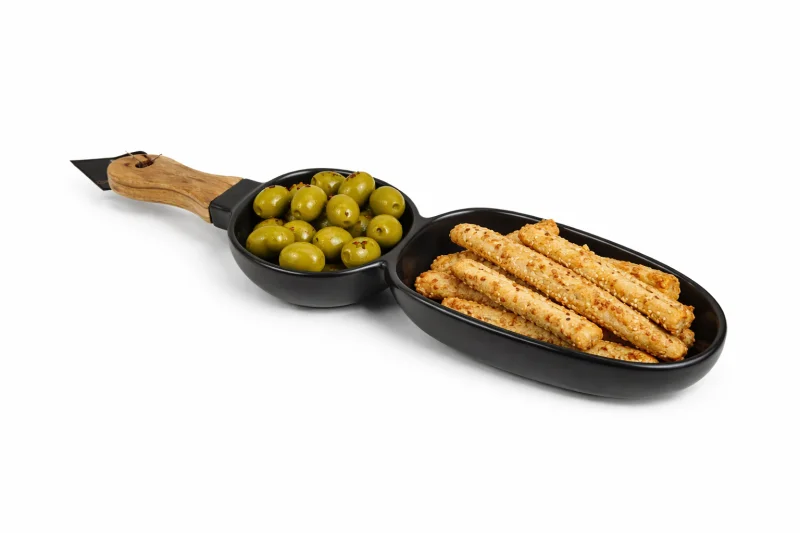 Менажниця з ручкою на дві секції Matt Black