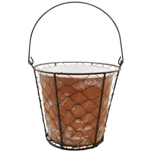 Кашпо з металевою ручкою Valo, 20×20×18 см