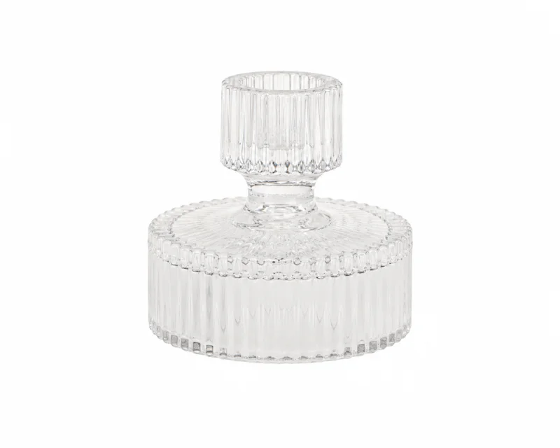 Скляний підсвічник Clear, Ø8×9 см