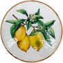 Дерев’яна сервірувальна тарілка з лимонами, 30x30x1,5 cm