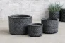 Кашпо для квітів з рельєфним візерунком Grey, 20*17,5 см