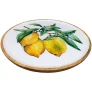 Дерев’яна сервірувальна тарілка з лимонами, 30x30x1,5 cm